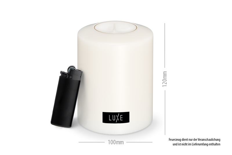 LUXE Classic Dauerkerze Weiß