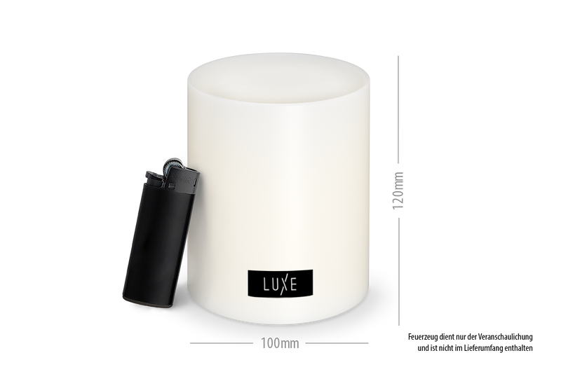 LUXE Insert Dauerkerze Weiß