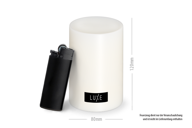 3er-Set LUXE Insert Dauerkerze Ø 8cm (Weiß)