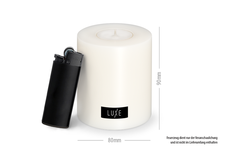LUXE Trend Dauerkerze Weiß
