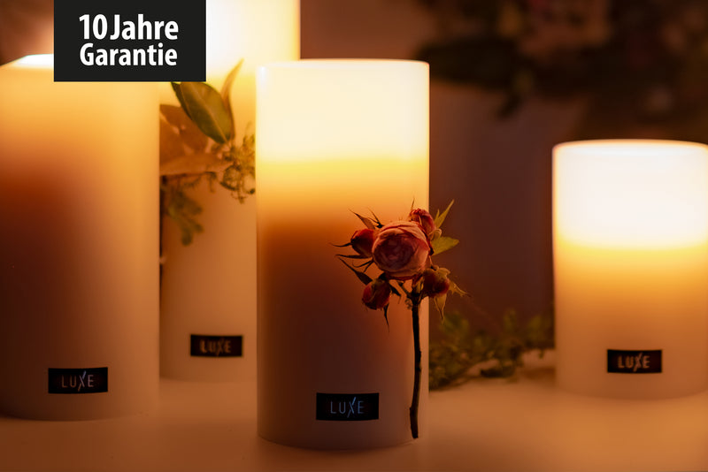 LUXE Insert Dauerkerze Weiß
