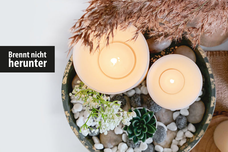 LUXE Insert Dauerkerze Weiß